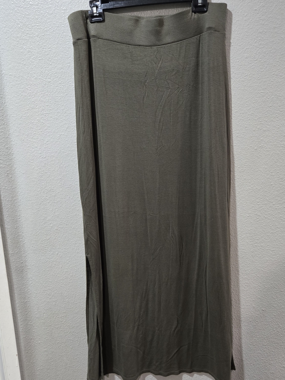 Women's Olive Green Maxi Skirt